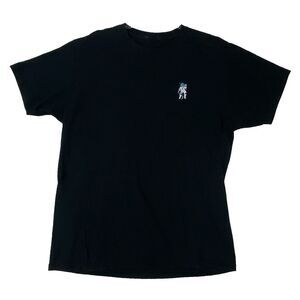 Eighty Eight Brand NASA‎ Embroidered Astronaut T Shirt, Size Large, Black